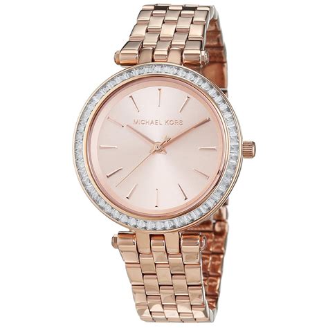 michael kors darci rose goldtone and blush acetate watch|michael kors darci watch.